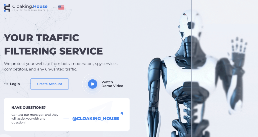 cloaking house homepage